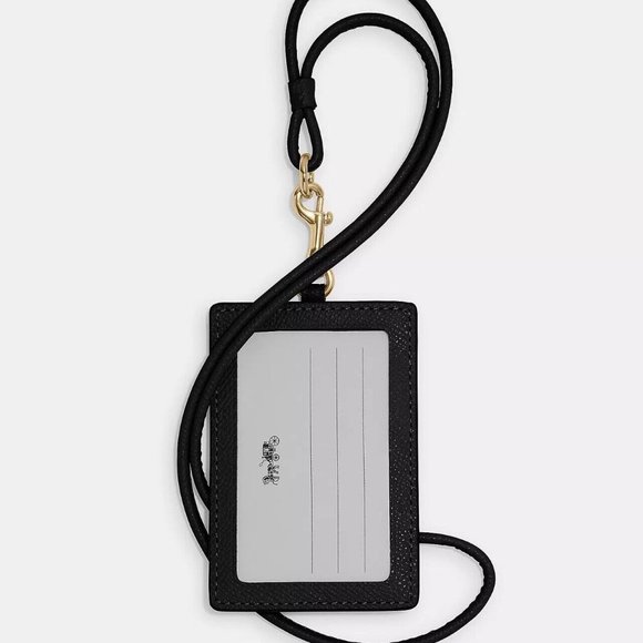 NWT Coach Lanyard ID Case Badge 57311 Black - Picture 2 of 2